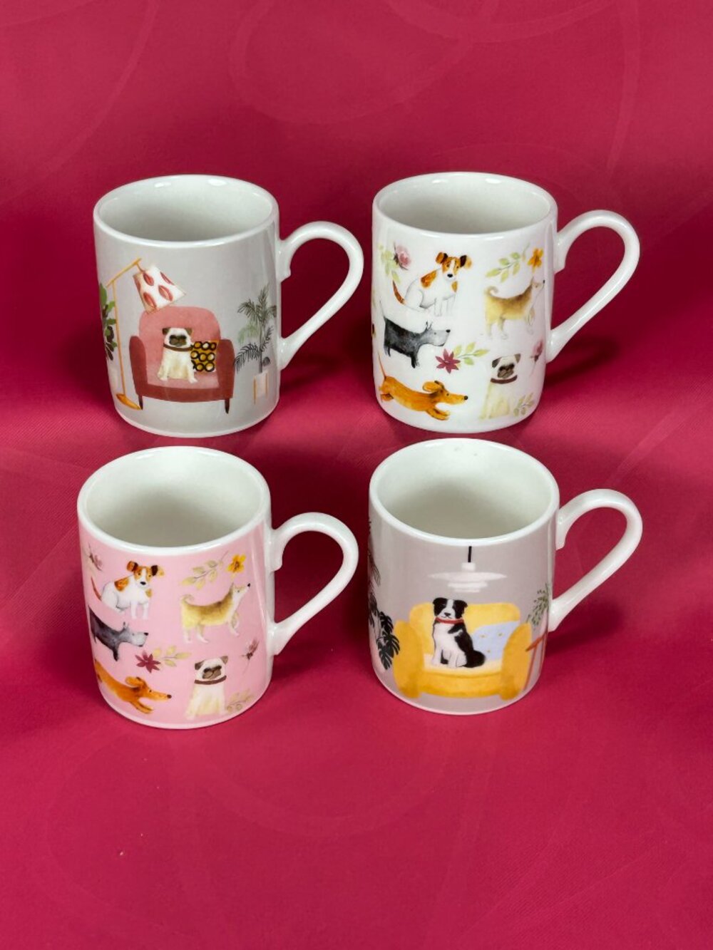 set of 4 espresso mugs. Harvest Green Studio